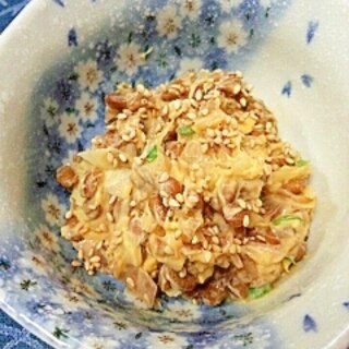 納豆の食べ方-黄身＆ダブル甘酢♪